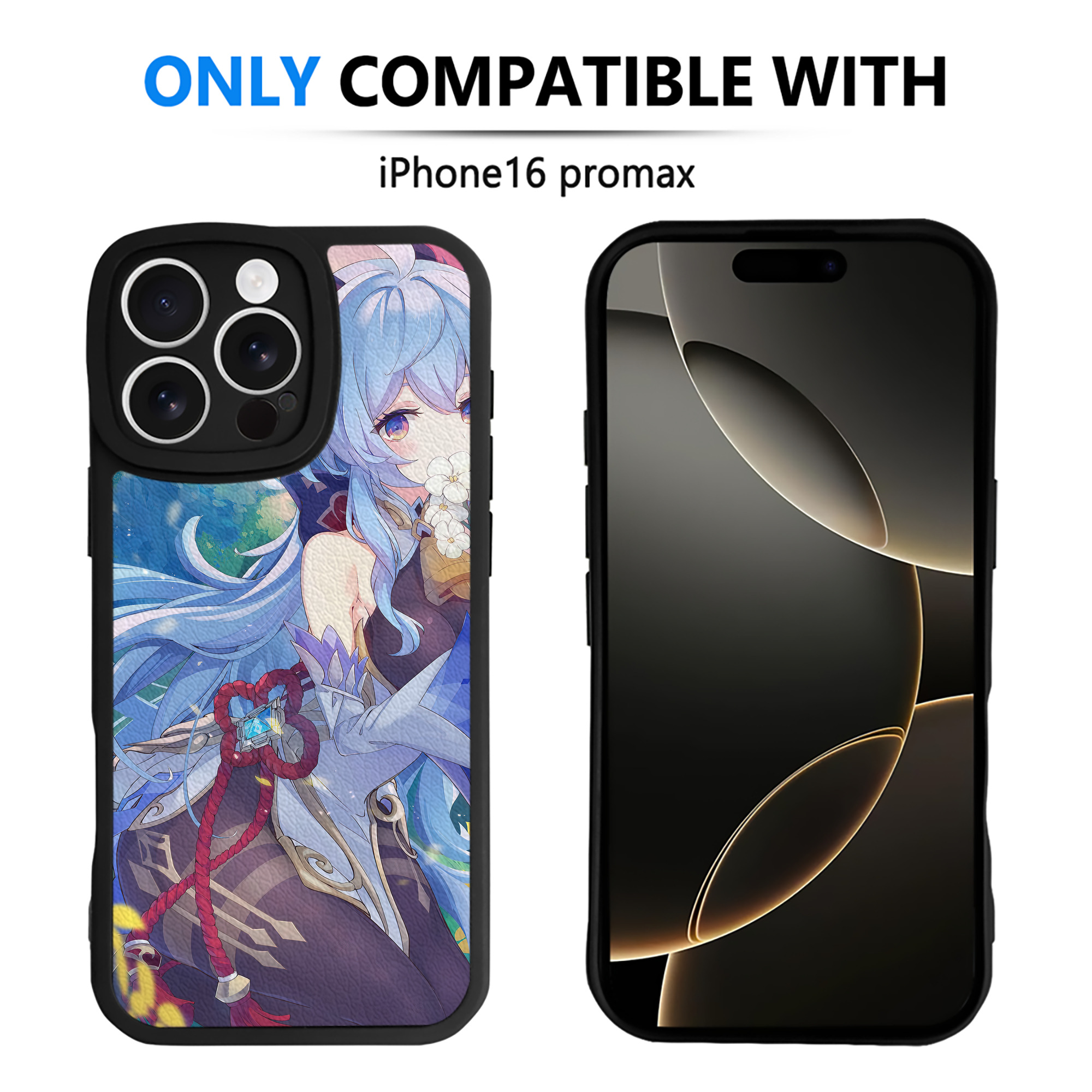 げんし神 genshin 【iPhone 16シリーズ対応】シリコンスマホケース（レザー調） 材質：シリコン